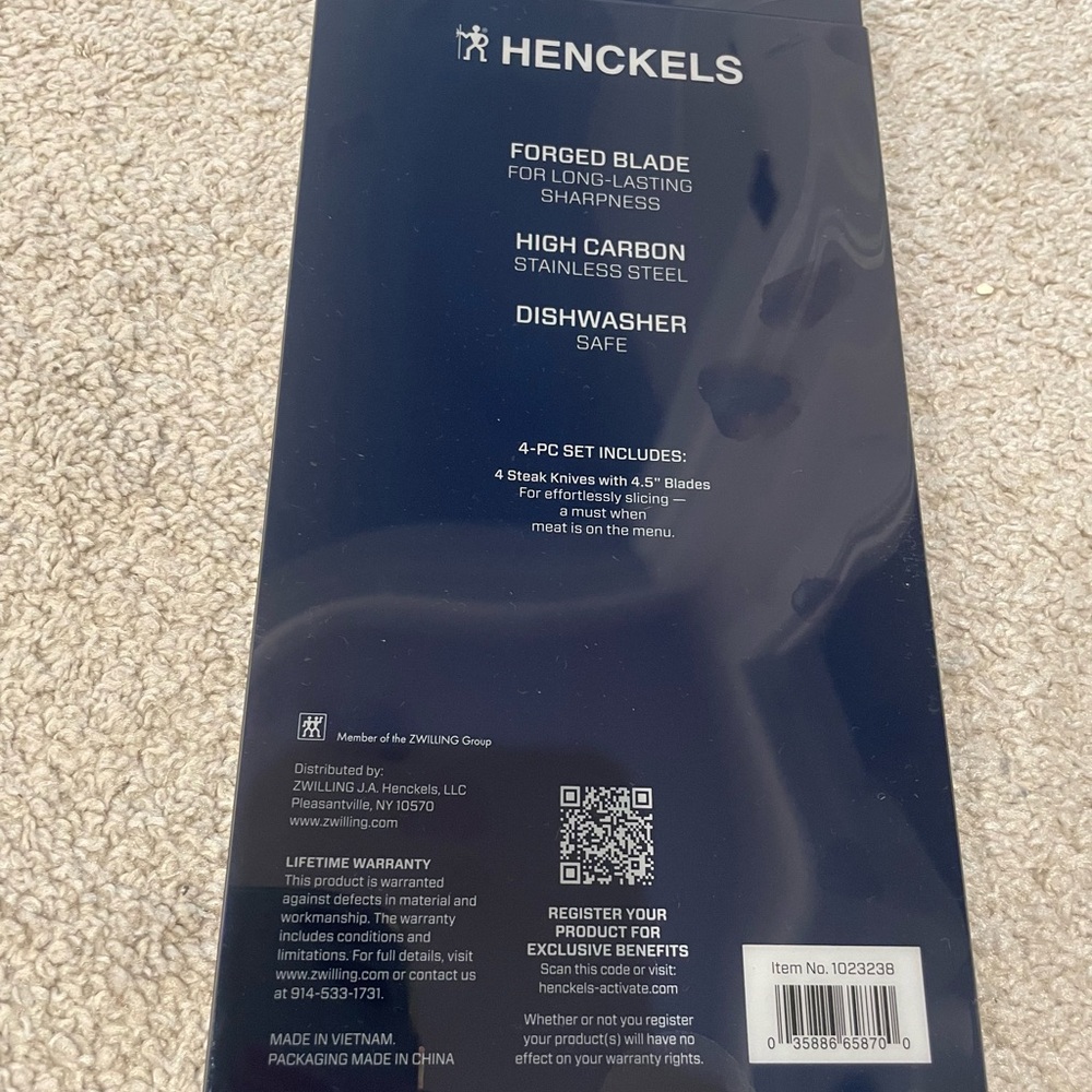 ZWILLING Henckels Stainless Steel Steak Knife Set NWT - Picture 4 of 5
